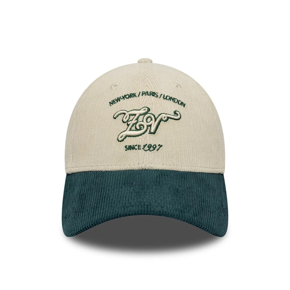Pictured is this New Era X Zadig & Voltaire Cord 9FORTY Adjustable cap in cream & green. 3