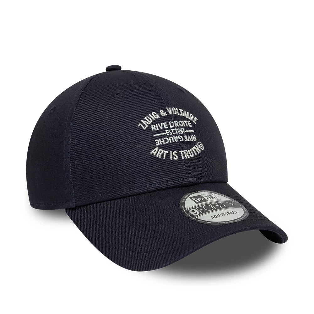 Pictured is this New Era X Zadig & Voltaire Resort 9FORTY Adjustable cap in navy. 3