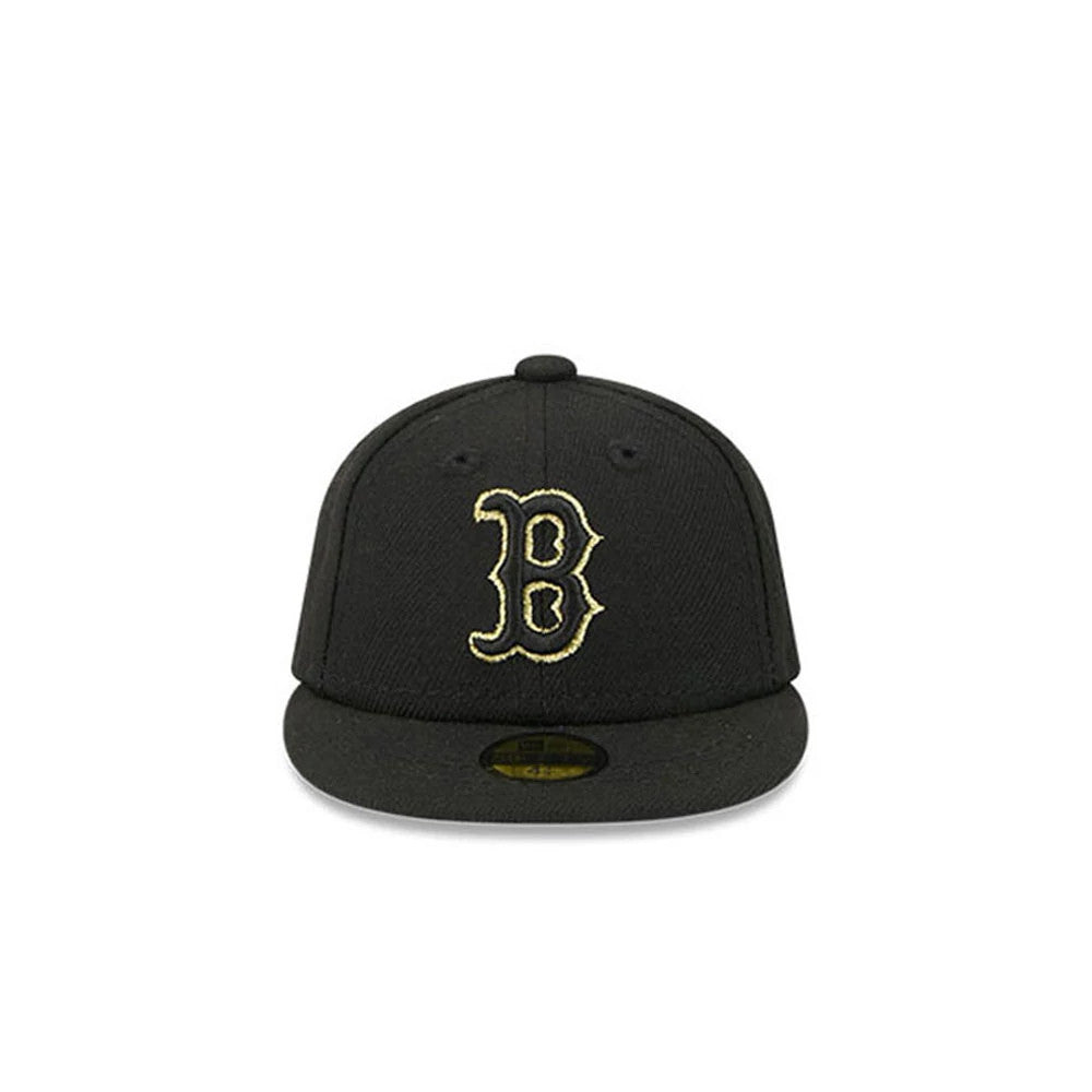 Pictured is this MLB 59FIFTY Day Boston Red Sox Mini 59FIFTY Fitted cap in black. 2