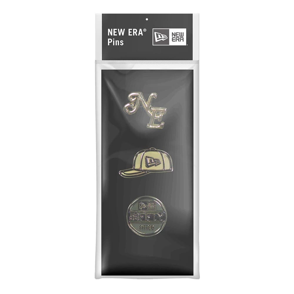 Pictured is this New Era 59FIFTY Day 3 Pack Pin Badge in black. 5