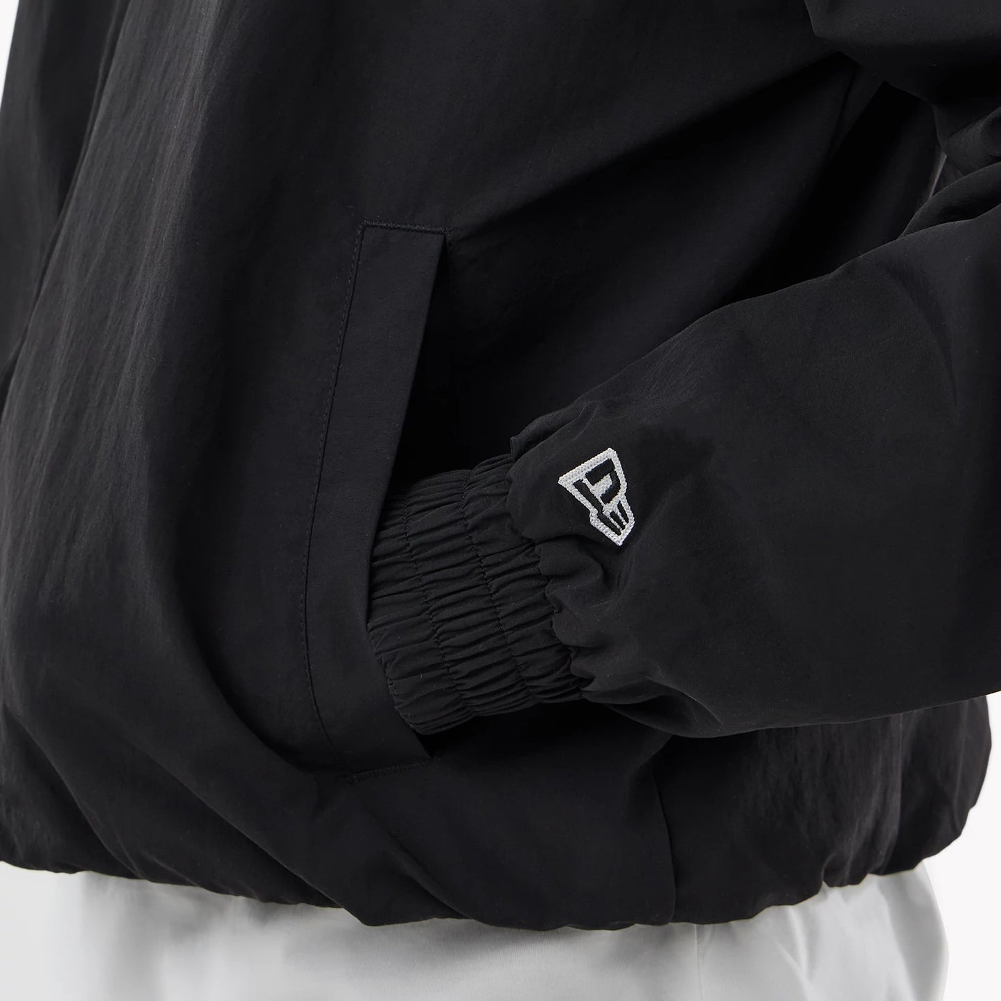 The model is wearing this MLB LA Dodgers Sports Jacket in black. 7