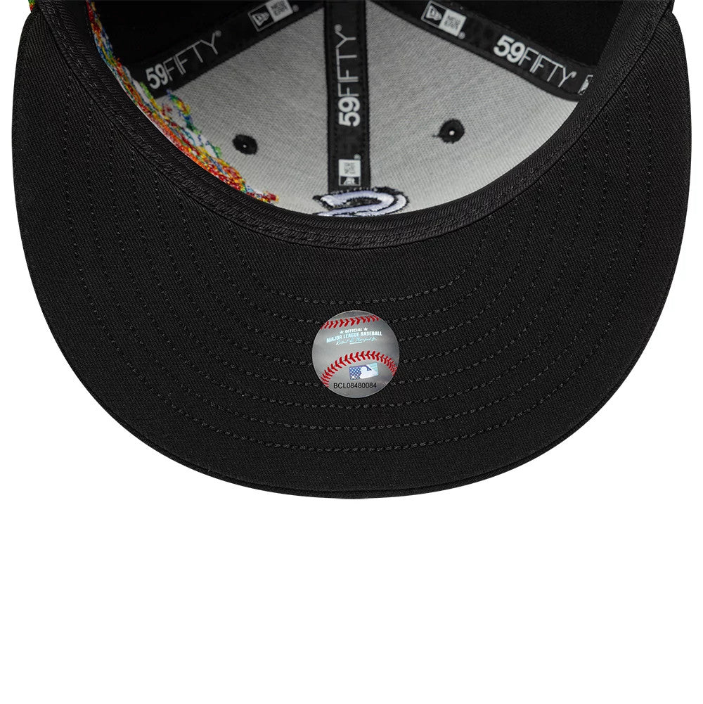 Pictured is this MLB Storm Pattern Chicago White Sox 59FIFTY Fitted cap in black. 7