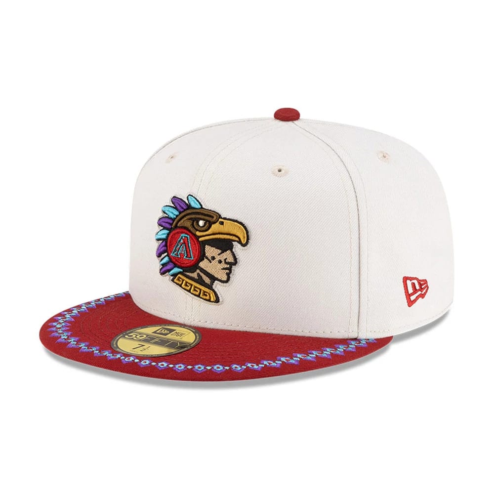 Pictured is this MLB Mexico City Series 2026 Arizona Diamondbacks 59FIFTY Fitted cap in White. 4