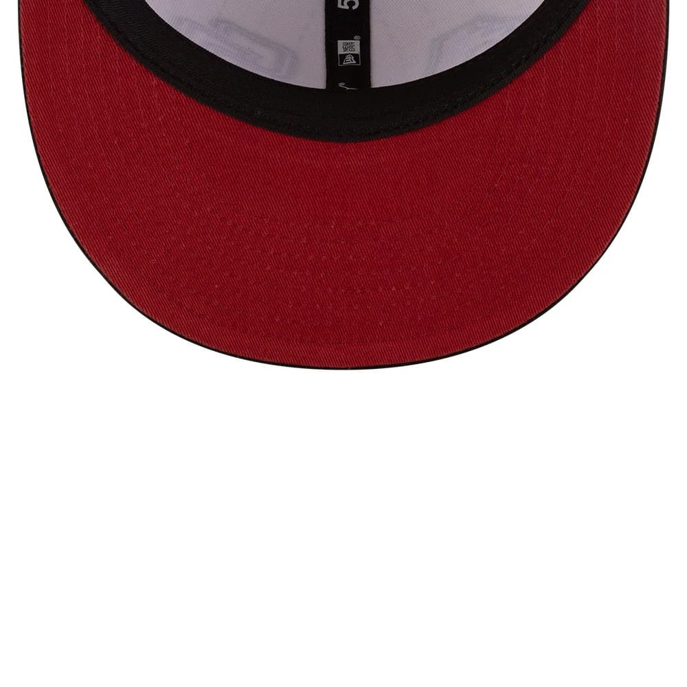 Pictured is this MLB Mexico City Series 2026 MLB Dueling League Logos 59FIFTY Fitted cap in light beige. 2