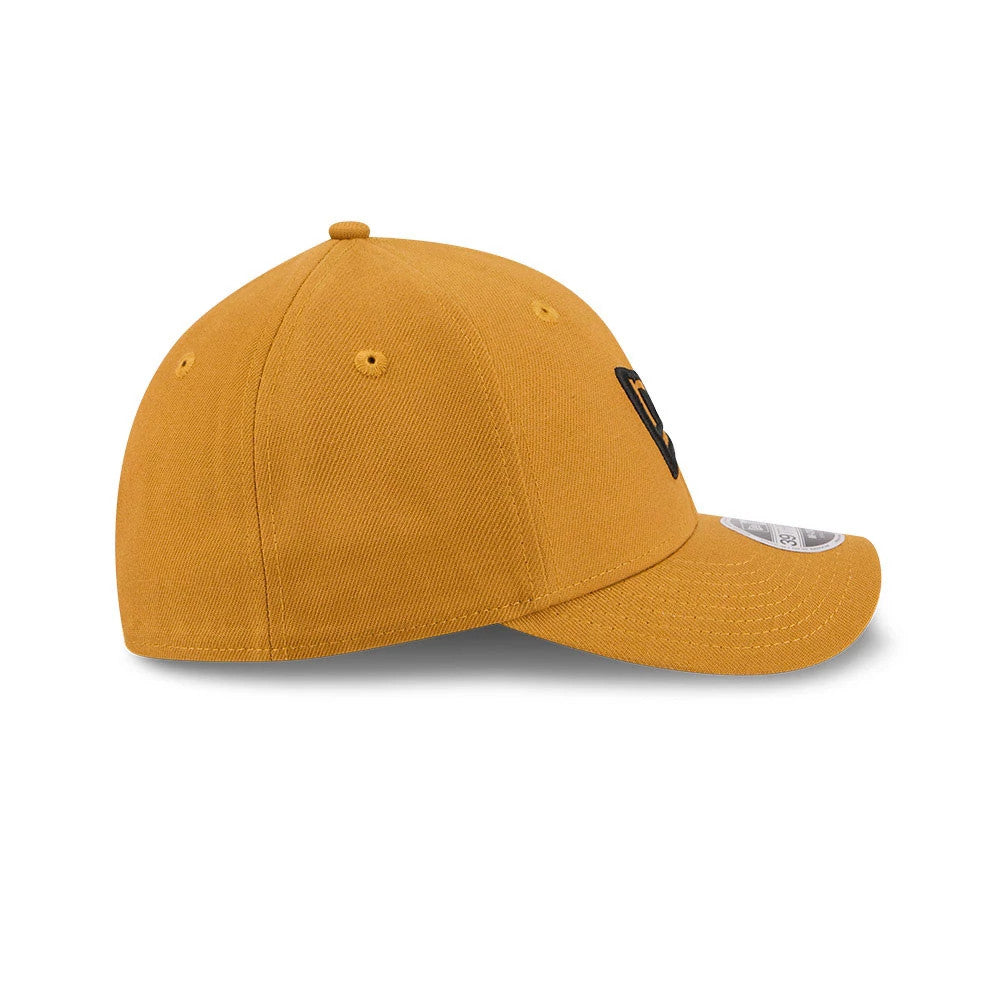 Pictured is this New Era Flag 39THIRTY M-Crown Stretch Fit cap in gold. 7