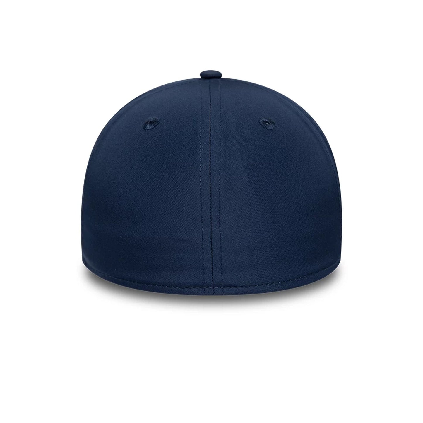 Pictured is this New Era Rubber Patch 39THIRTY M-Crown A-Frame Stretch Fit cap in dark blue. 7