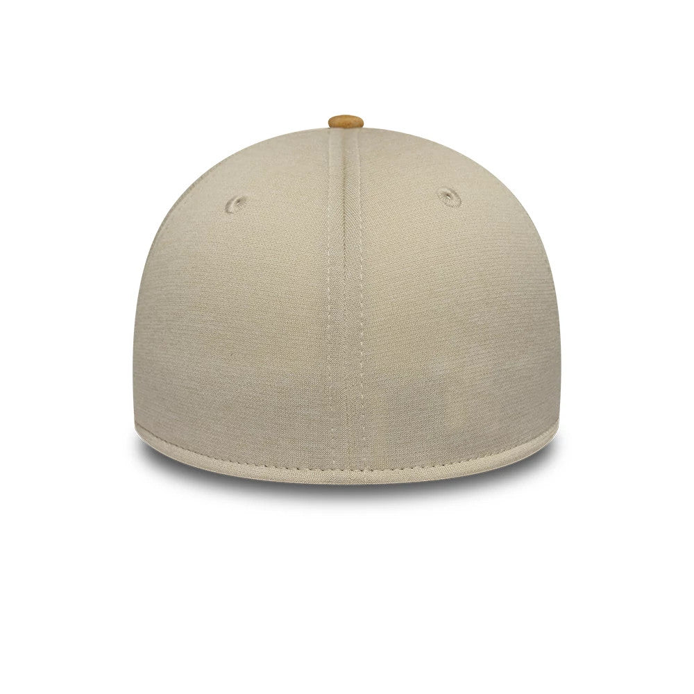 Pictured is this New Era 2 Tone 39SEVENTY Stretch Fit cap in Light Cream. 7