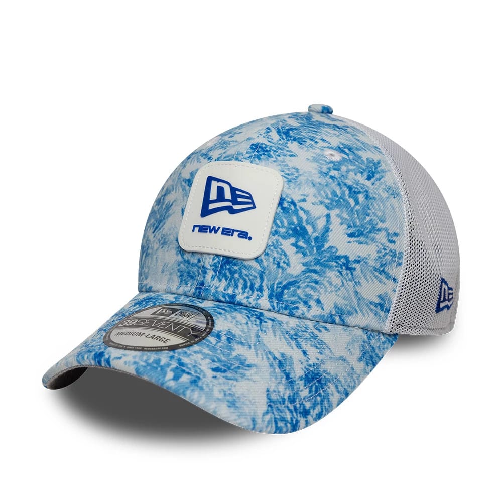 Pictured is this New Era Floral 39SEVENTY Stretch Fit cap in blue. 1