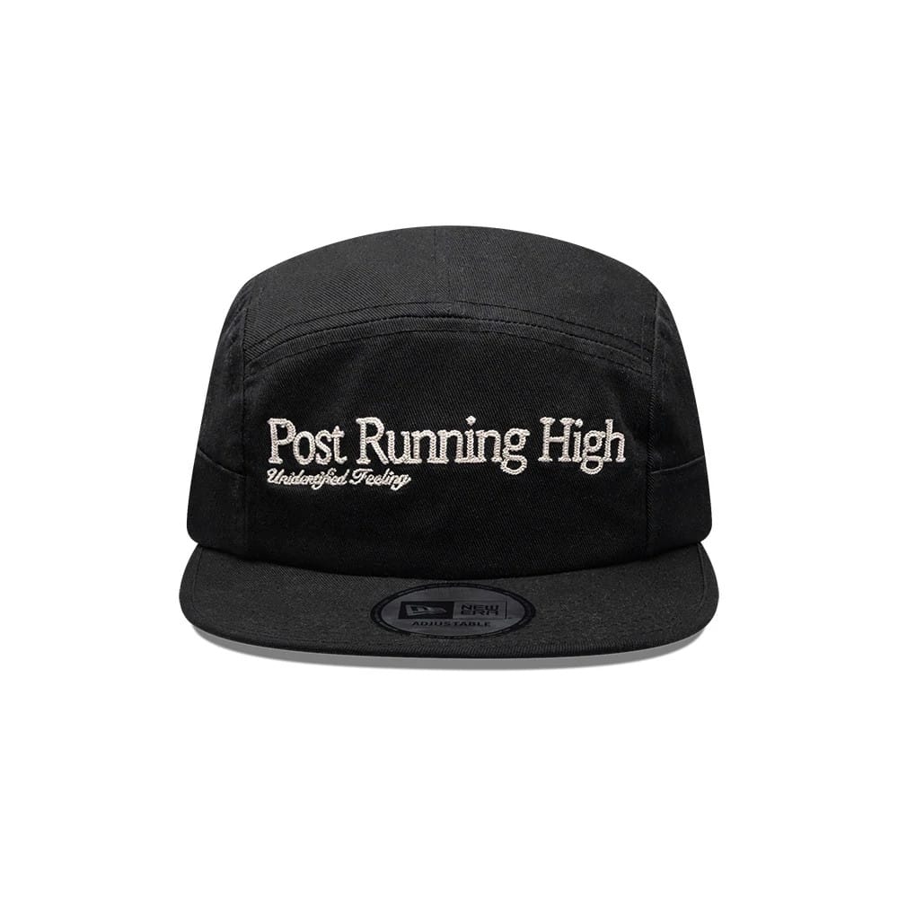 Pictured is this New Era X Hermanos Koumori Running Camper cap in black. 2