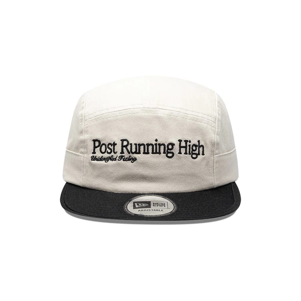 Pictured is this New Era X Hermanos Koumori Running Camper cap in light beige. 2