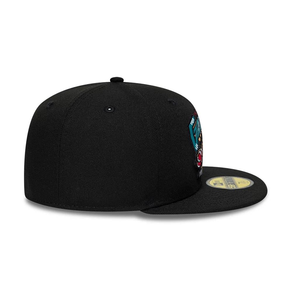 Pictured is this NBA Hardwood Classic Vancouver Grizzlies 59FIFTY Fitted cap in black. 7