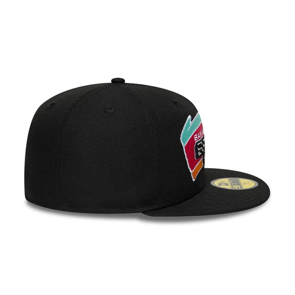 Pictured is this NBA Hardwood Classic San Antonio Spurs 59FIFTY Fitted cap in black. 7