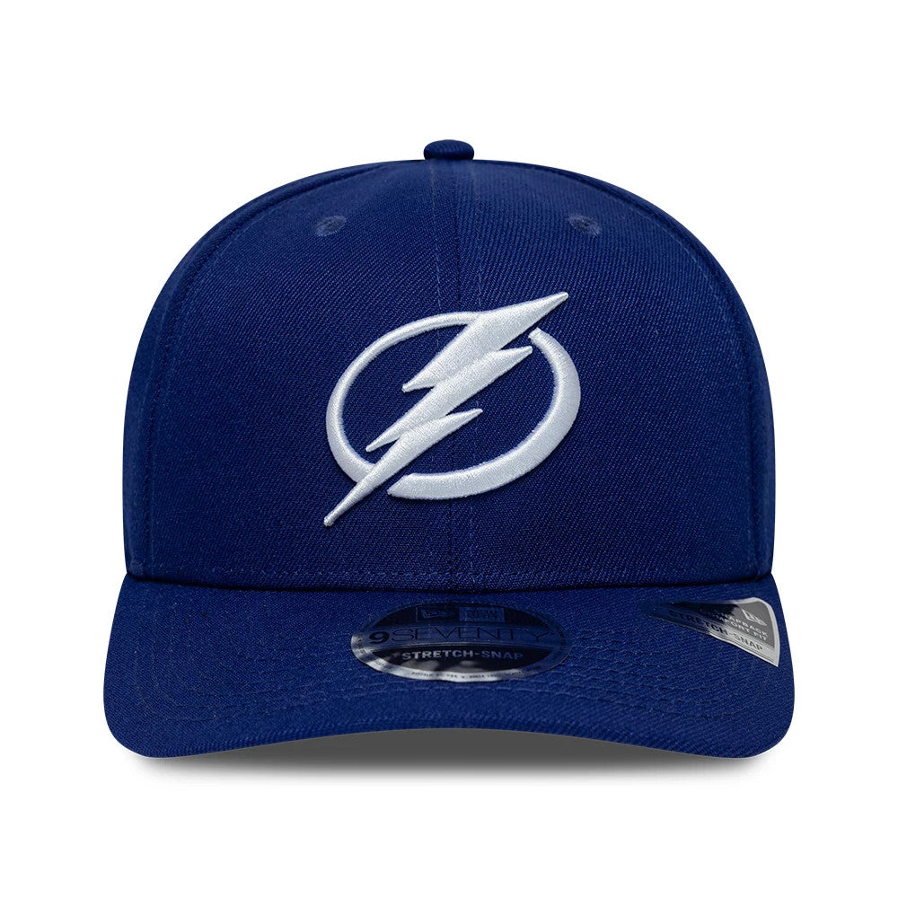Pictured is this NHL Team Tampa Bay Lightning 9SEVENTY Stretch Snap cap in dark blue. 3