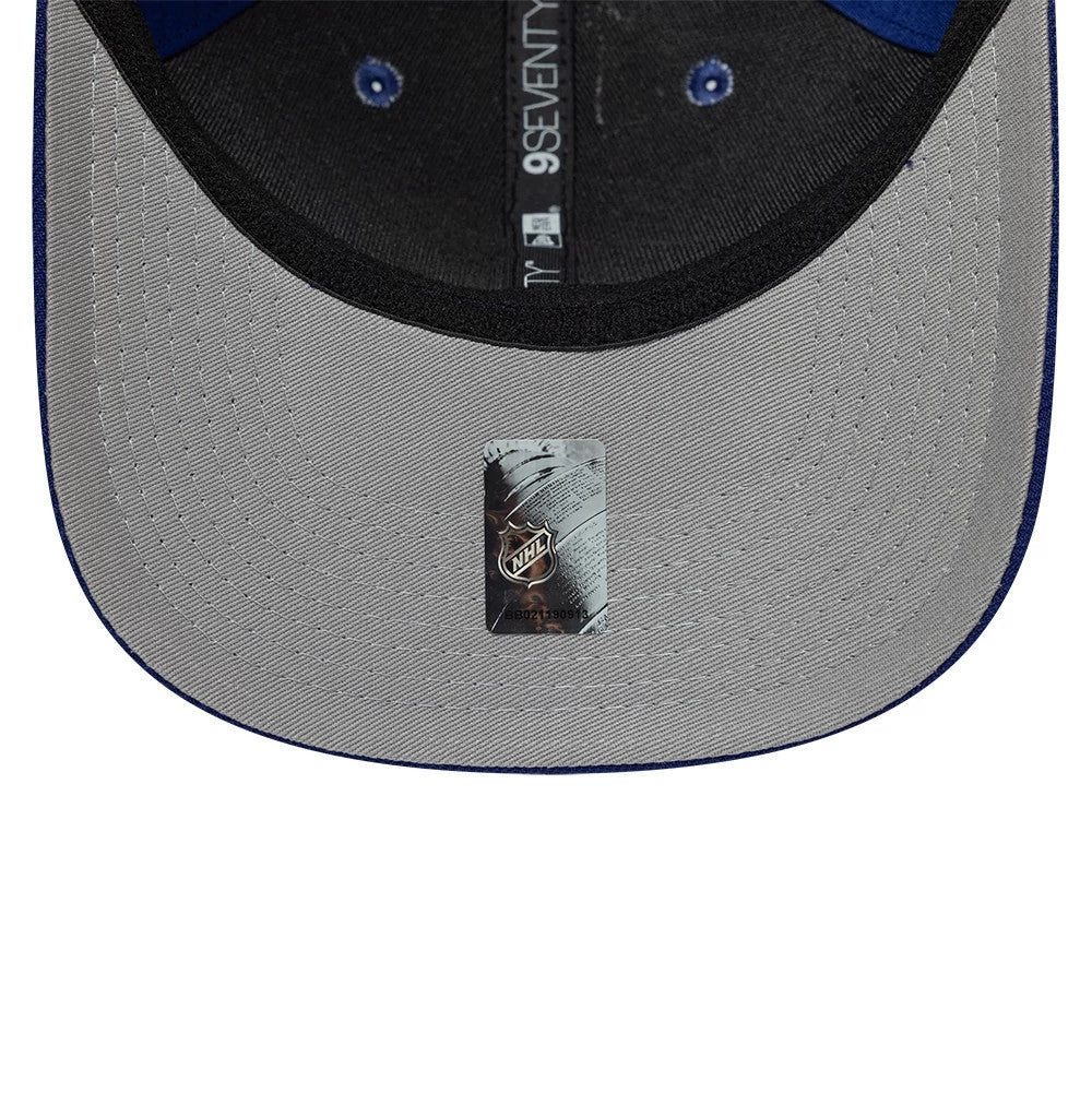 Pictured is this NHL Team Tampa Bay Lightning 9SEVENTY Stretch Snap cap in dark blue. 2