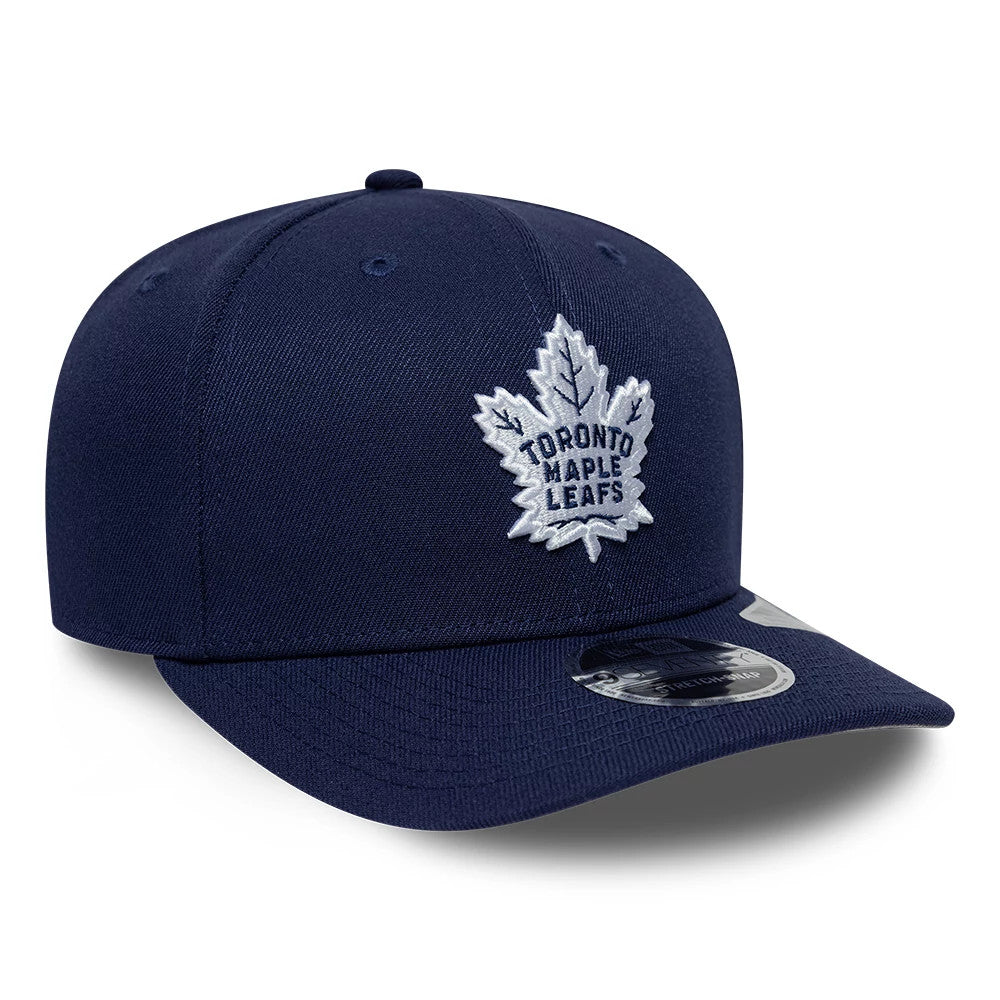 Pictured is this NHL Team Toronto Maple Leafs 9SEVENTY Stretch Snap cap in navy. 4