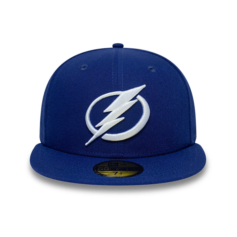 Pictured is this NHL Basic Tampa Bay Lightning 59FIFTY Fitted cap in dark blue. 3
