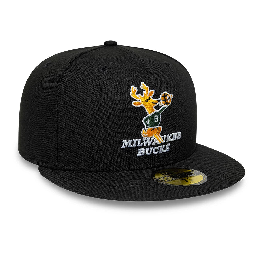 Pictured is this NBA Hardwood Classic Milwaukee Bucks 59FIFTY Fitted cap in black. 4