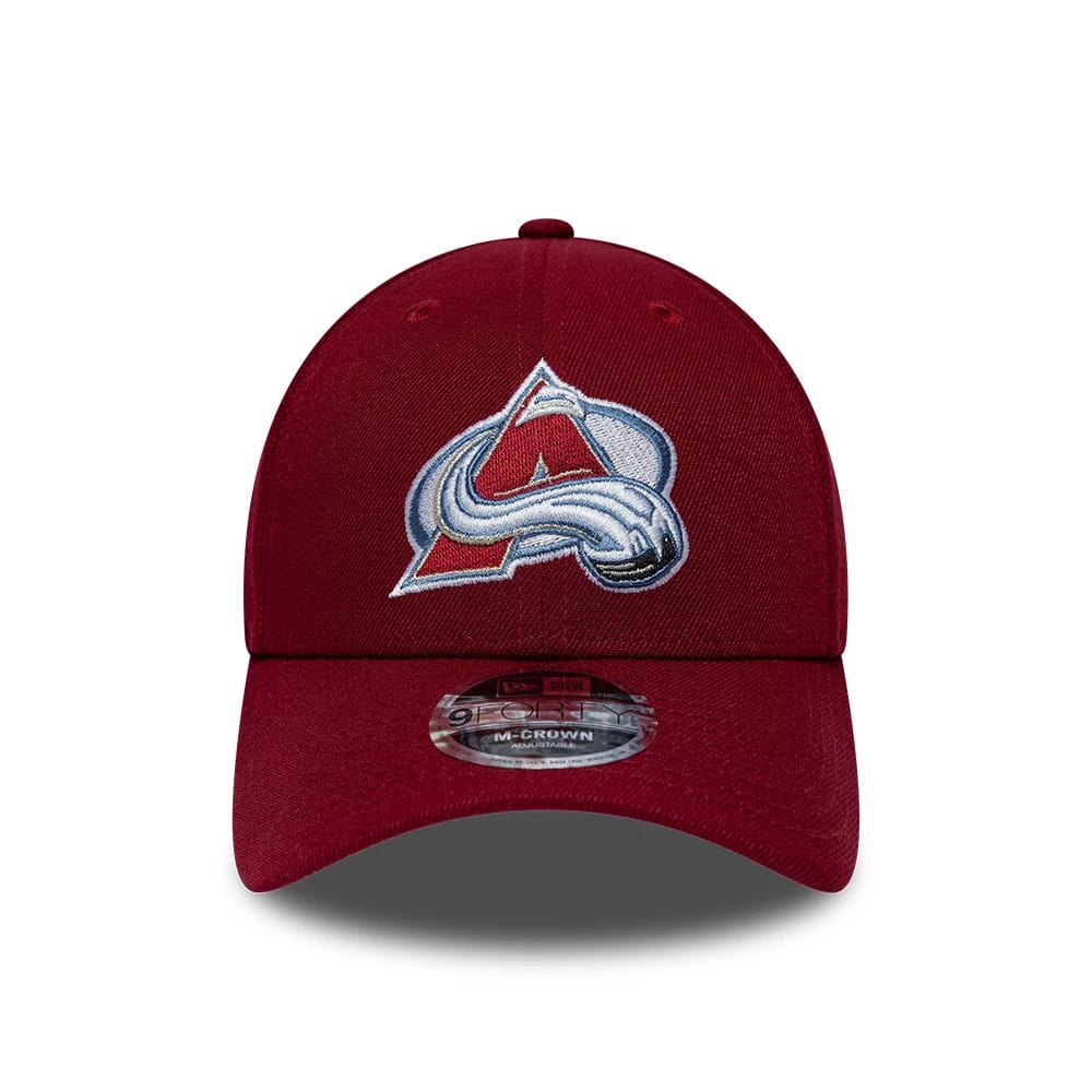 Pictured is this NHL Team Colorado Avalanche 9FORTY M-Crown cap in dark red. 3
