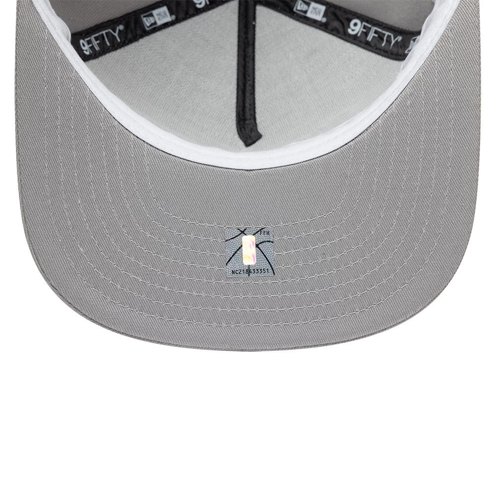 Pictured is this NBA Hardwood Classic San Antonio Spurs 9FIFTY A-Frame Snapback cap in grey. 2