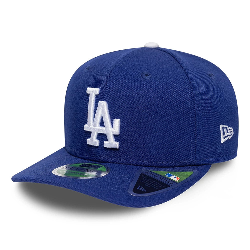 Pictured is this MLB Player Replica LA Dodgers 9SEVENTY Stretch Snap cap in dark blue. 1