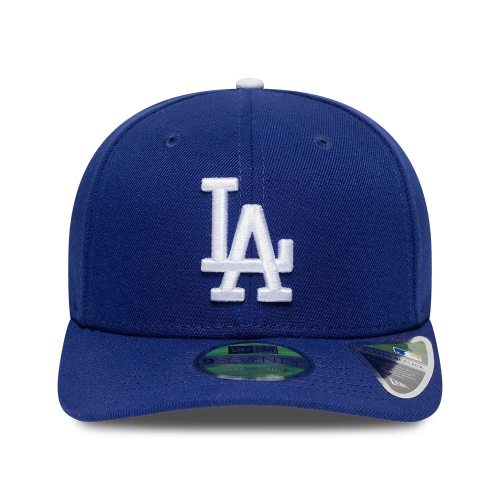 Pictured is this MLB Player Replica LA Dodgers 9SEVENTY Stretch Snap cap in dark blue. 2