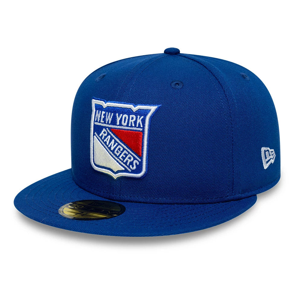 Pictured is this NHL Basic New York Rangers 59FIFTY Fitted cap in blue. 1