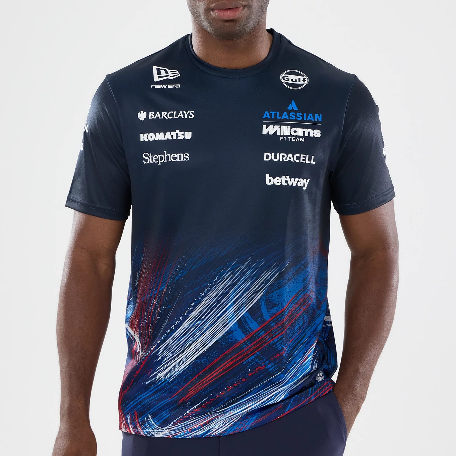 The model is wearing this Williams GB Race Special Tech T-Shirt in navy. 3