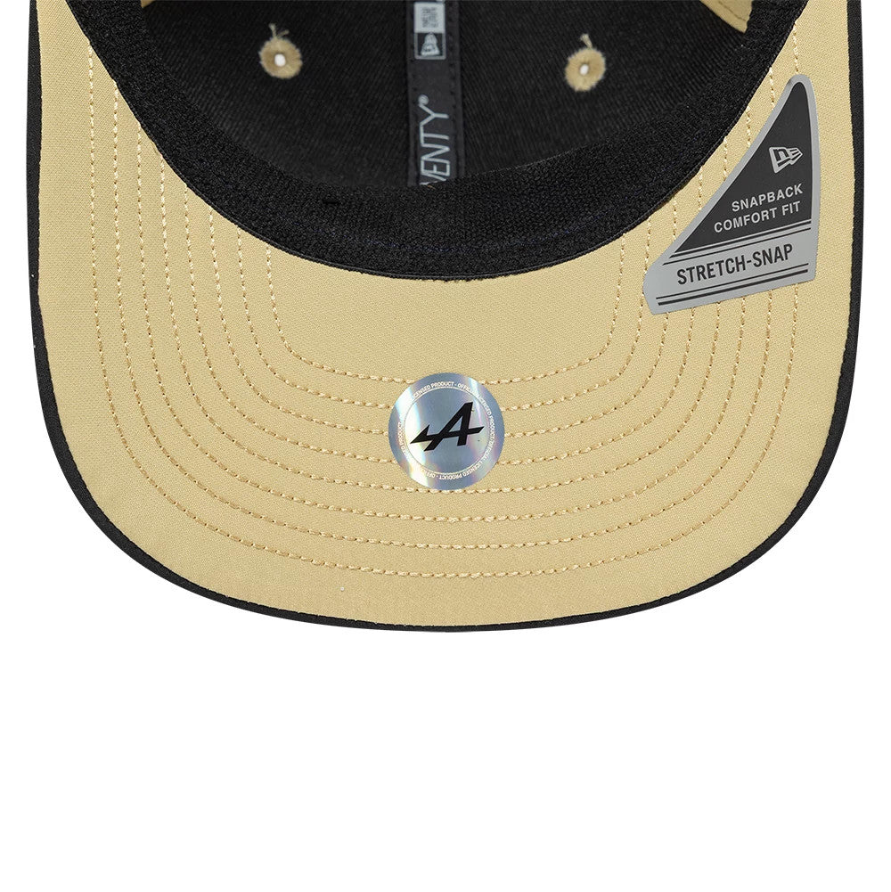 Pictured is this Latin American Alpine Racing 9SEVENTY Stretch Snap cap in light beige. 4