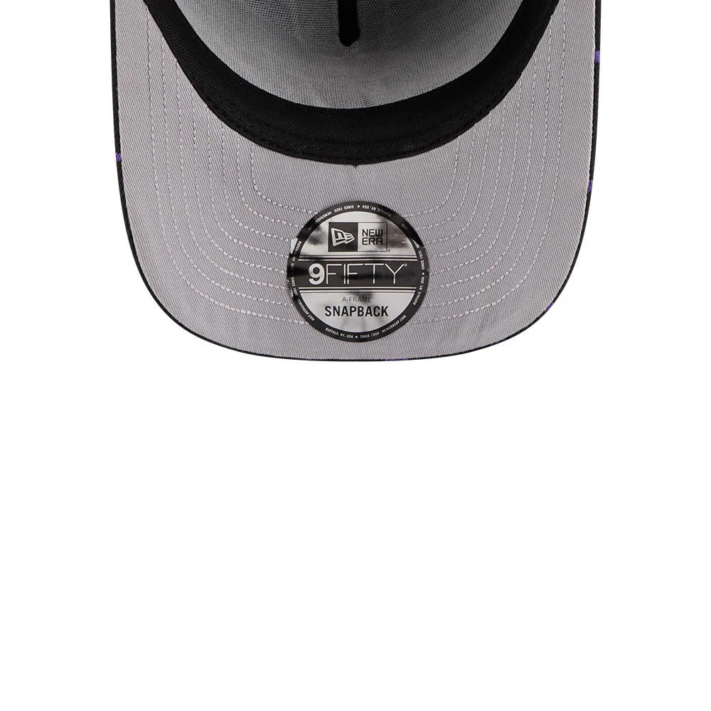 Pictured is this NBA Shattered LA Lakers 9FORTY A-Frame cap in black. 2