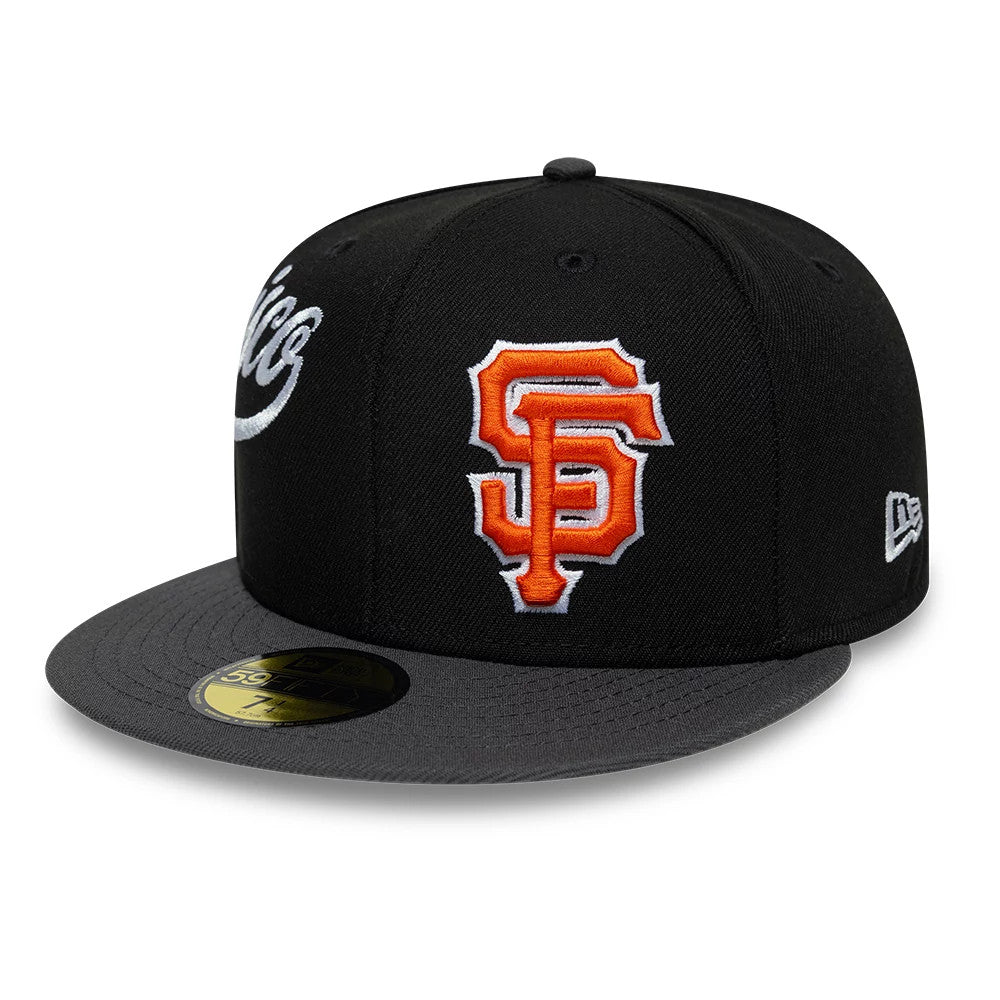 Pictured is this MLB Multi Logo San Francisco Giants 59FIFTY Fitted cap in black. 4