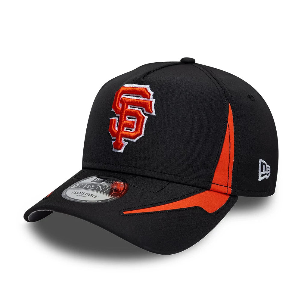 Pictured is this MLB Panel San Francisco Giants 9TWENTY A-Frame cap in black. 1