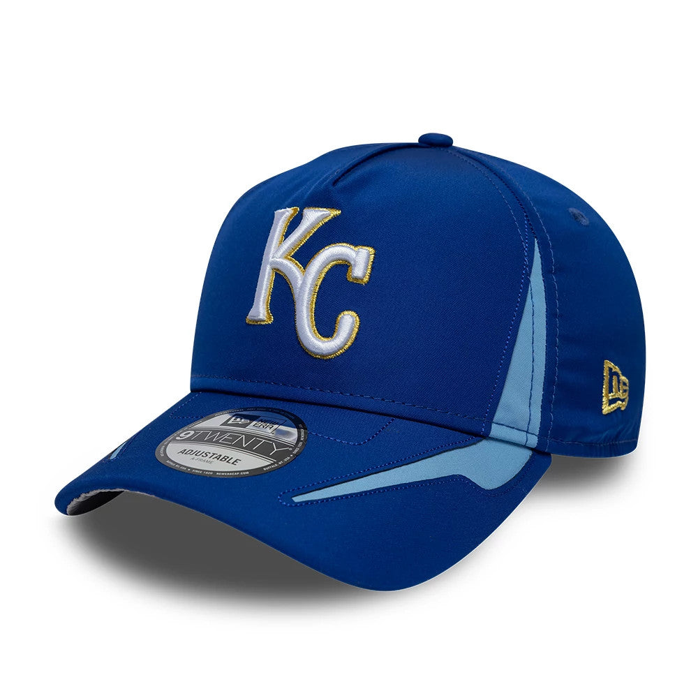 Pictured is this MLB Panel Kansas City Royals 9TWENTY A-Frame cap in blue. 1