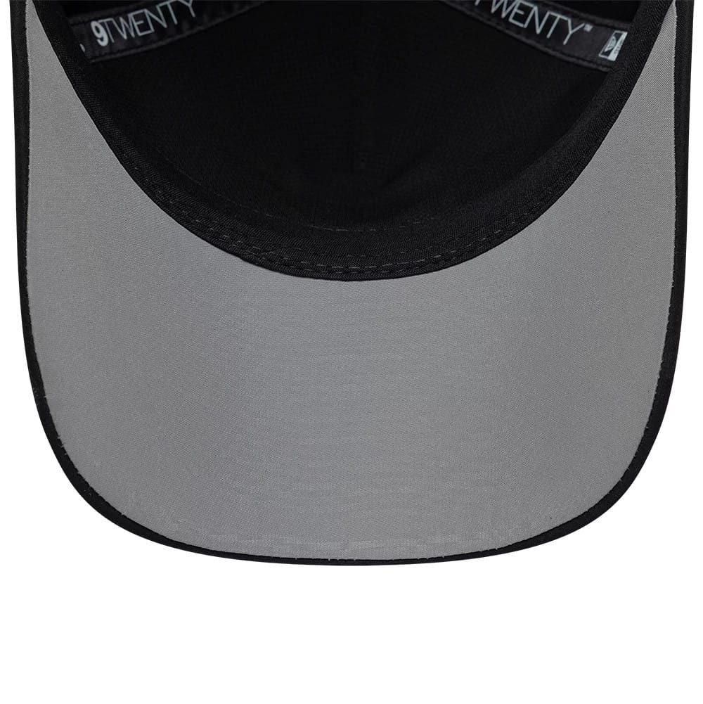 Pictured is this LMB Panel Mexico Diablos 9TWENTY A-Frame cap in black. 2