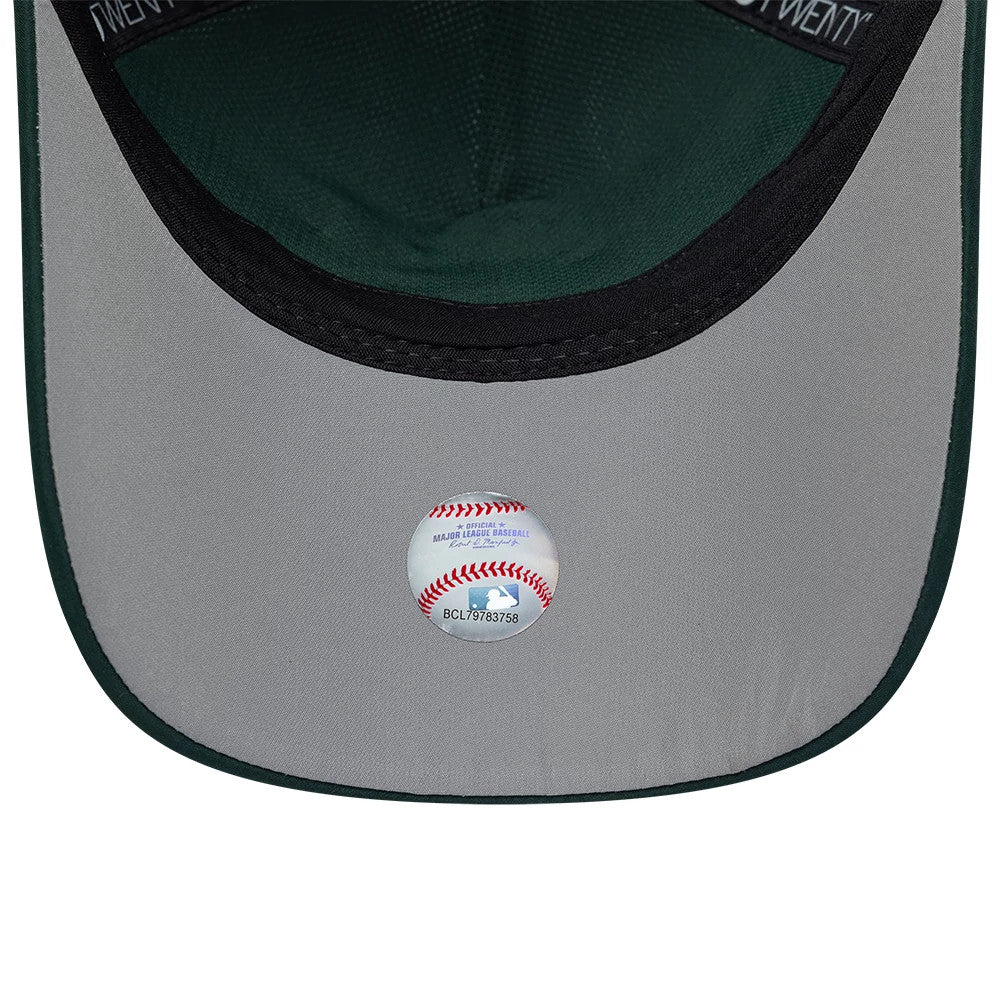 Pictured is this MLB Panel Athletics 9TWENTY A-Frame cap in dark green. 2