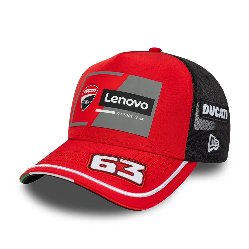 Pictured is this Ducati Motor Replica Francesco Bagnaia Red 9FORTY E-Frame cap in red. 1
