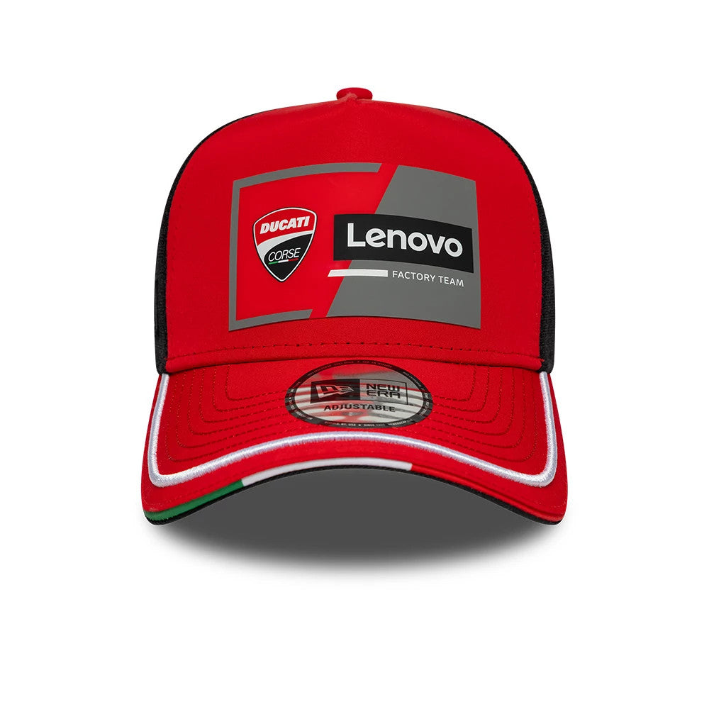 Pictured is this Ducati Motor Replica Team 9FORTY E-Frame Adjustable cap in red. 3