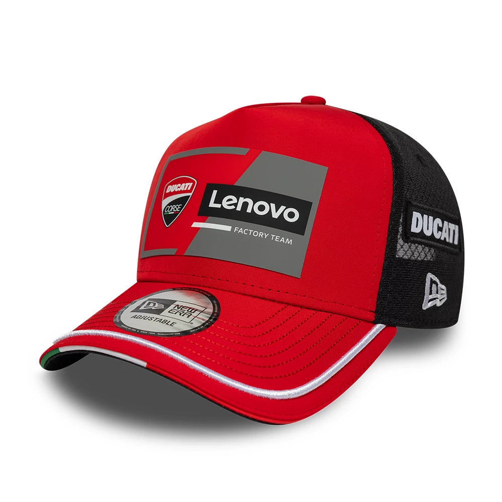 Pictured is this Ducati Motor Replica Team 9FORTY E-Frame Adjustable cap in red. 1