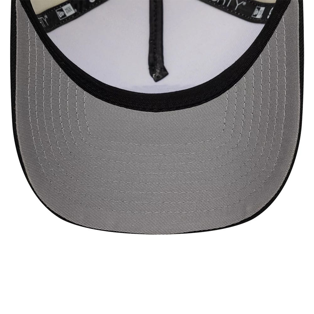 Pictured is this Harry Potter Hogwarts 9FORTY A-Frame cap in white and black. 2