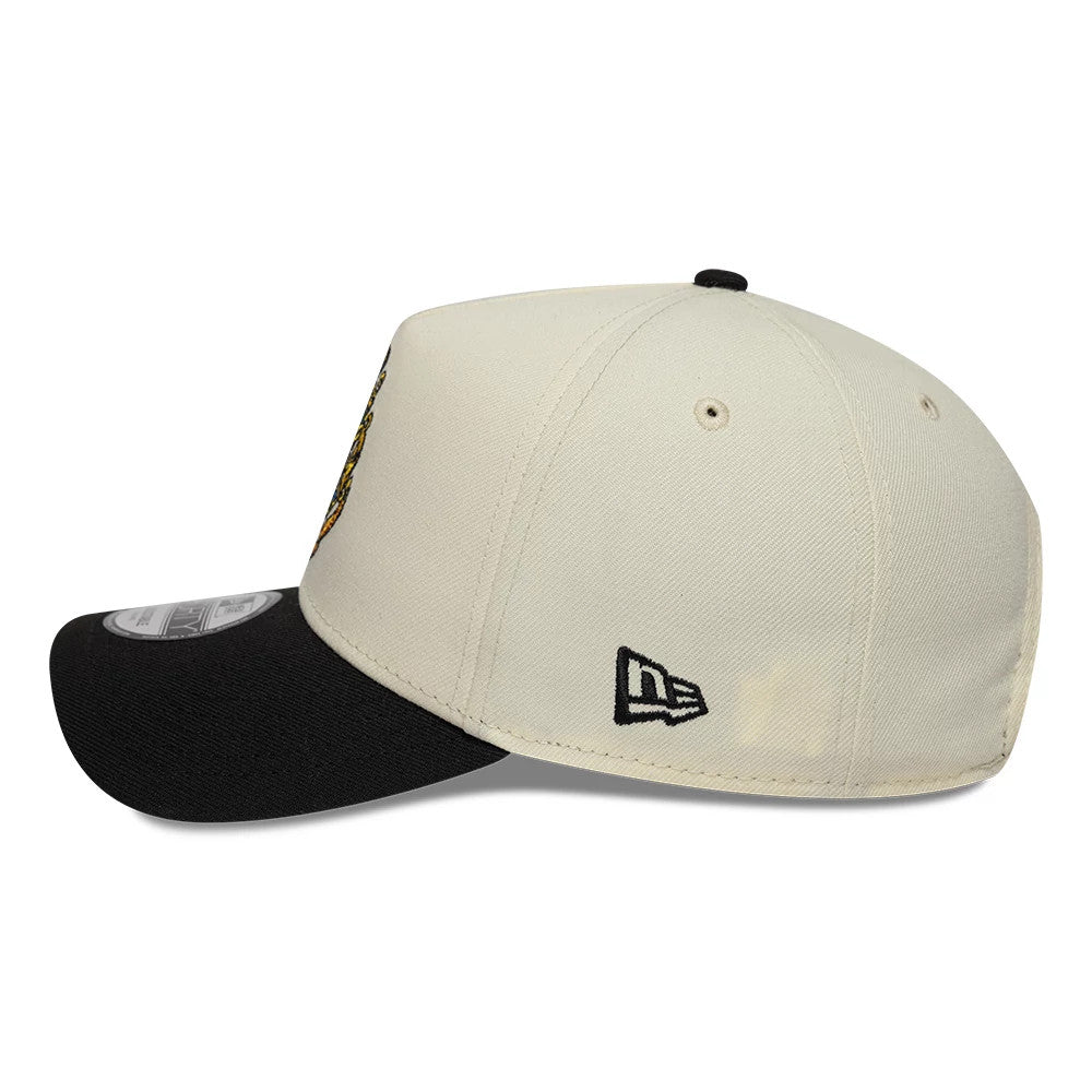 Pictured is this Harry Potter Hogwarts 9FORTY A-Frame cap in white and black. 7