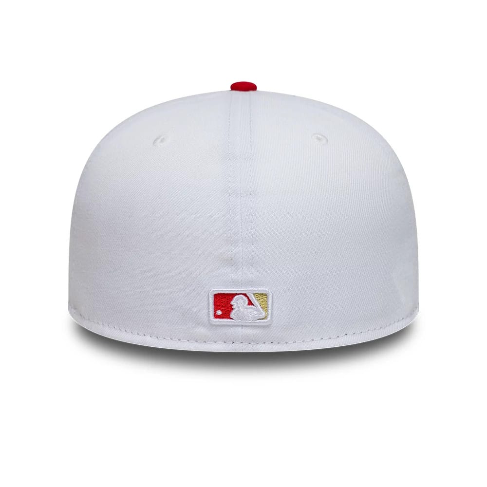 Pictured is this MLB Sister Cities LA Dodgers 59FIFTY Fitted cap in white & red. 7