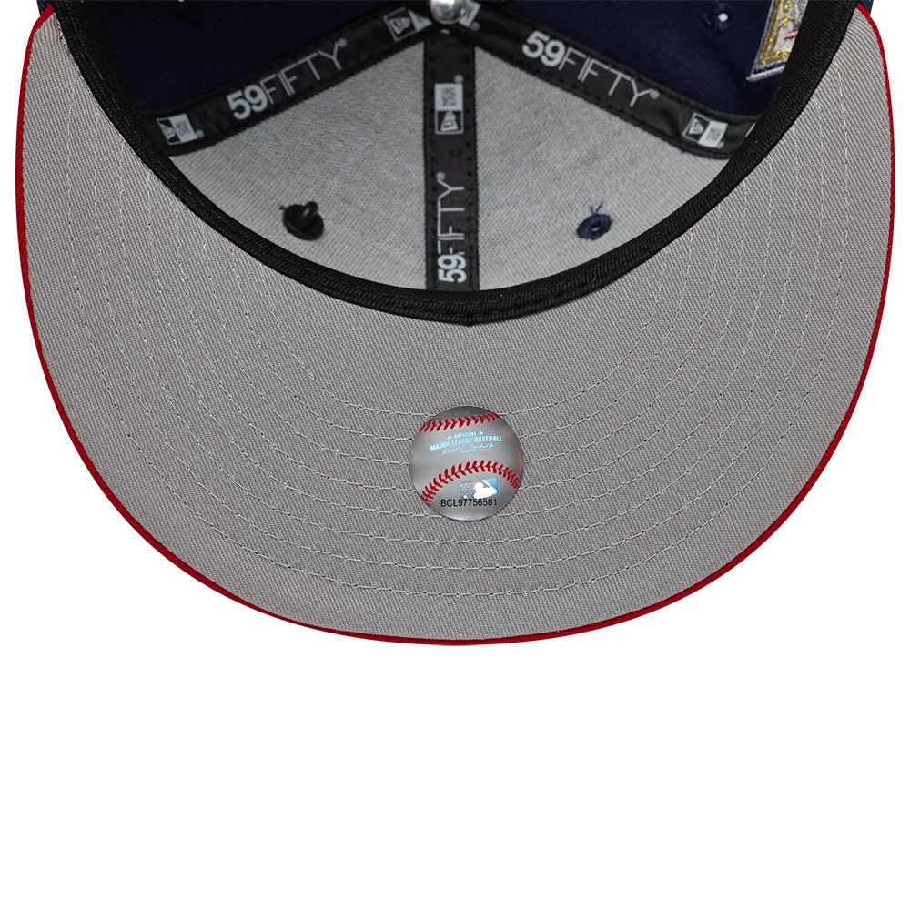Pictured is this MLB Sister Cities New York Yankees 59FIFTY Fitted cap in blue & red. 2