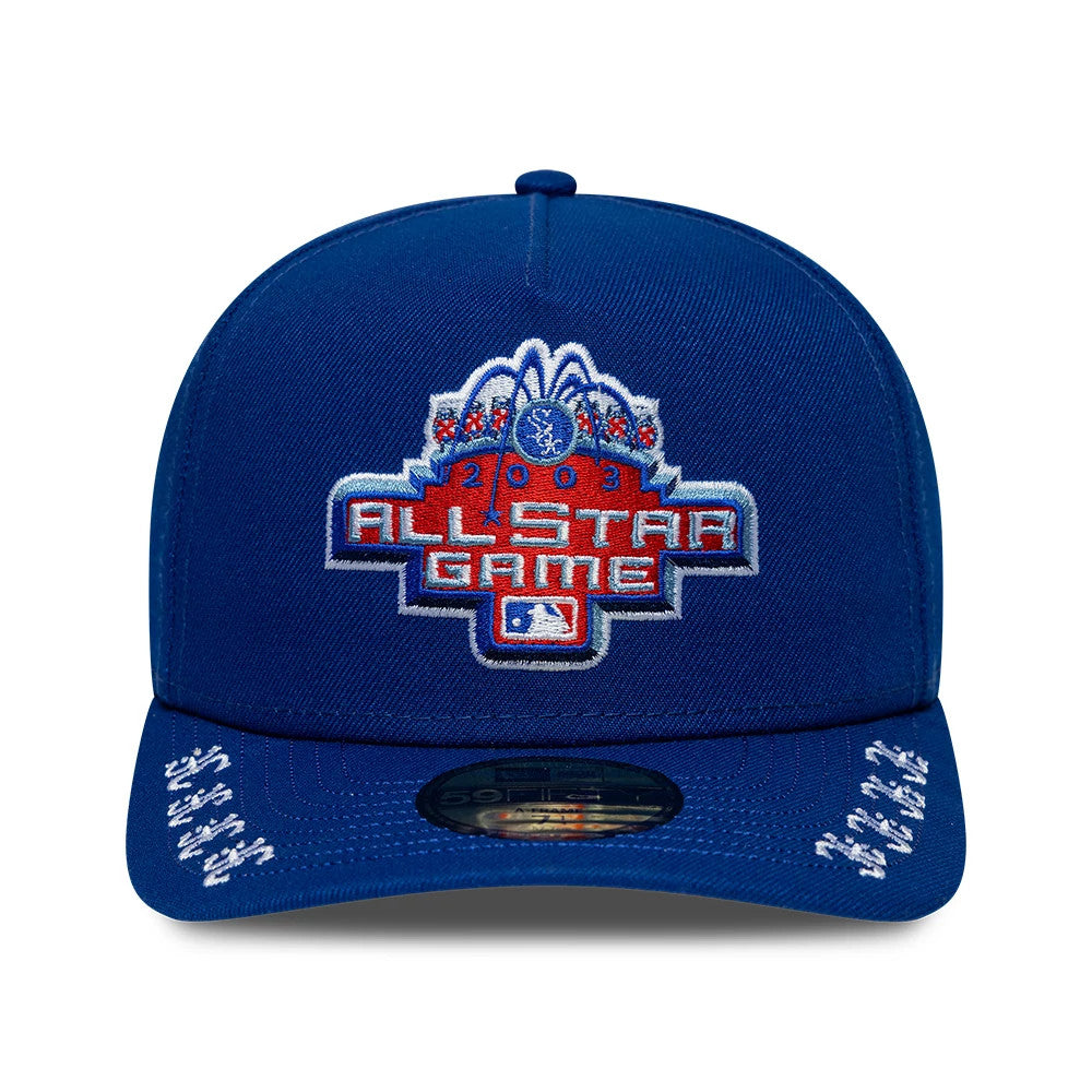 Pictured is this MLB All Star Game Chicago White Sox 59FIFTY A-Frame Fitted cap in blue. 3