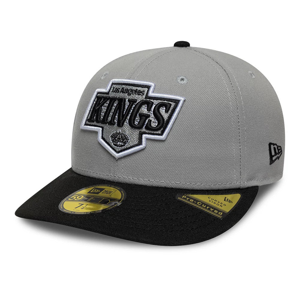 Pictured is this NHL Champions LA Kings 59FIFTY Fitted cap in grey & black. 4