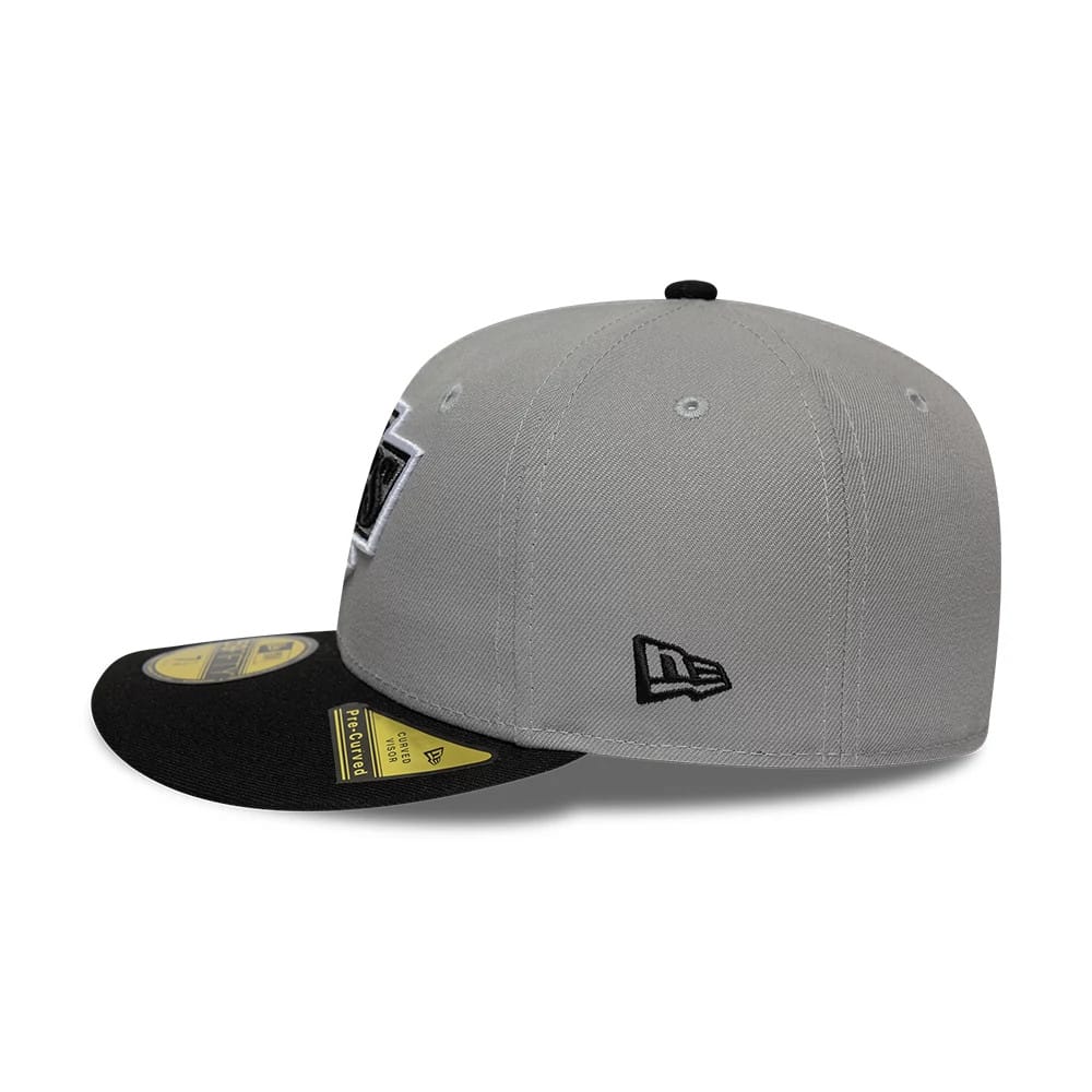 Pictured is this NHL Champions LA Kings 59FIFTY Fitted cap in grey. 7
