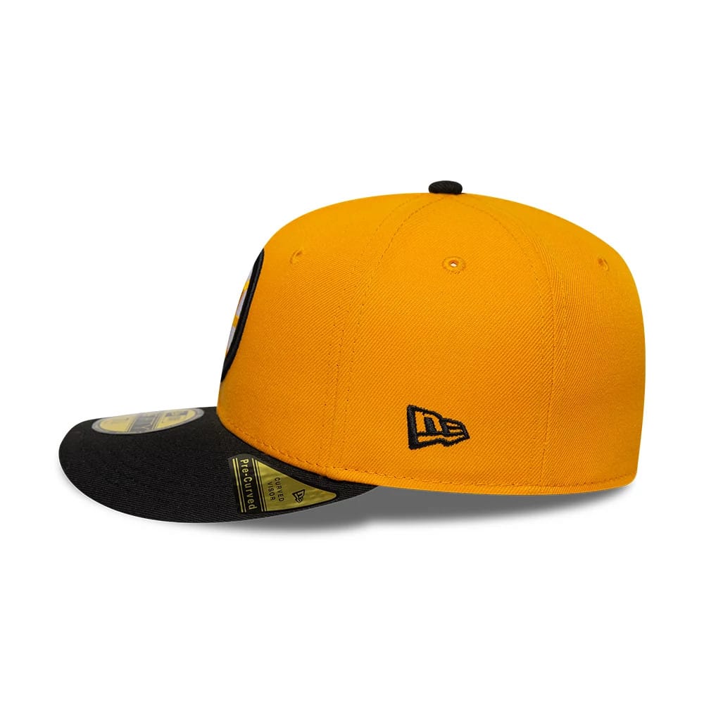 Pictured is this NHL Champions Boston Bruins 59FIFTY Fitted cap in orange. 7