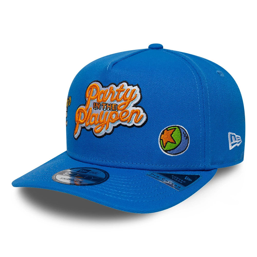 Pictured is this Rugrats Party In The Playpen 9FIFTY A-Frame Snapback cap in blue. 4