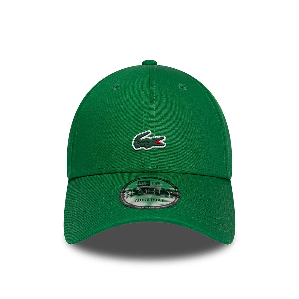 Pictured is this Lacoste X New Era 9FORTY cap in green. 2