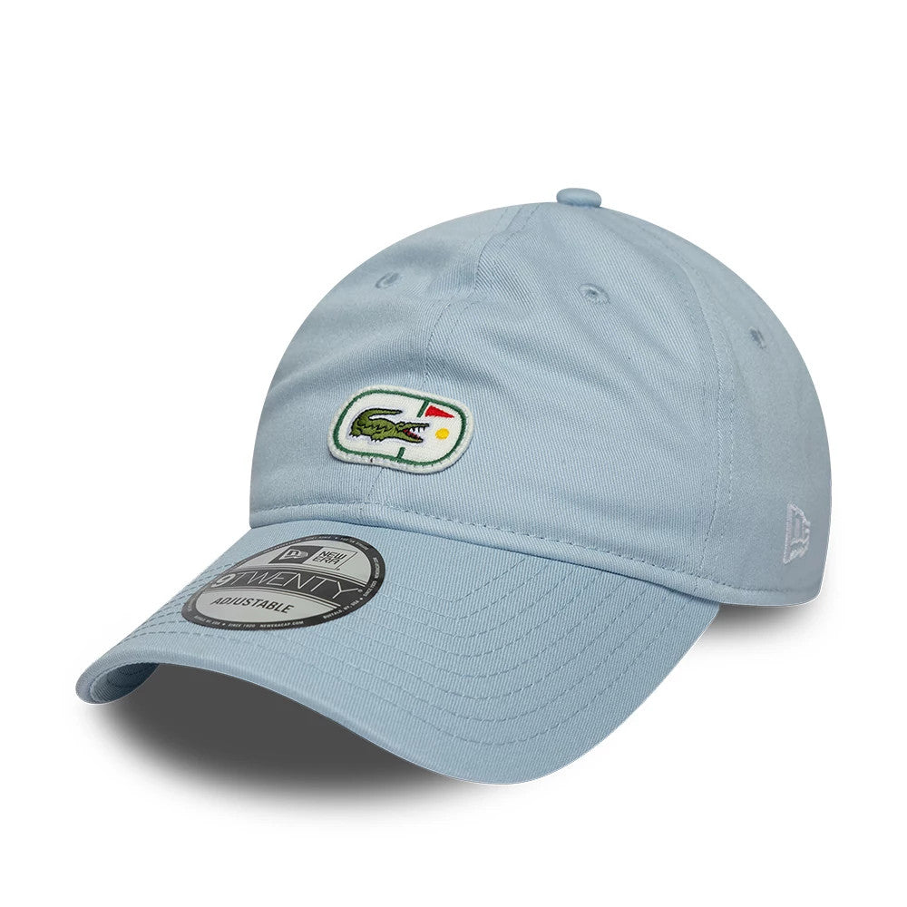 Pictured is this Lacoste X New Era 9TWENTY cap in pastel blue. 1