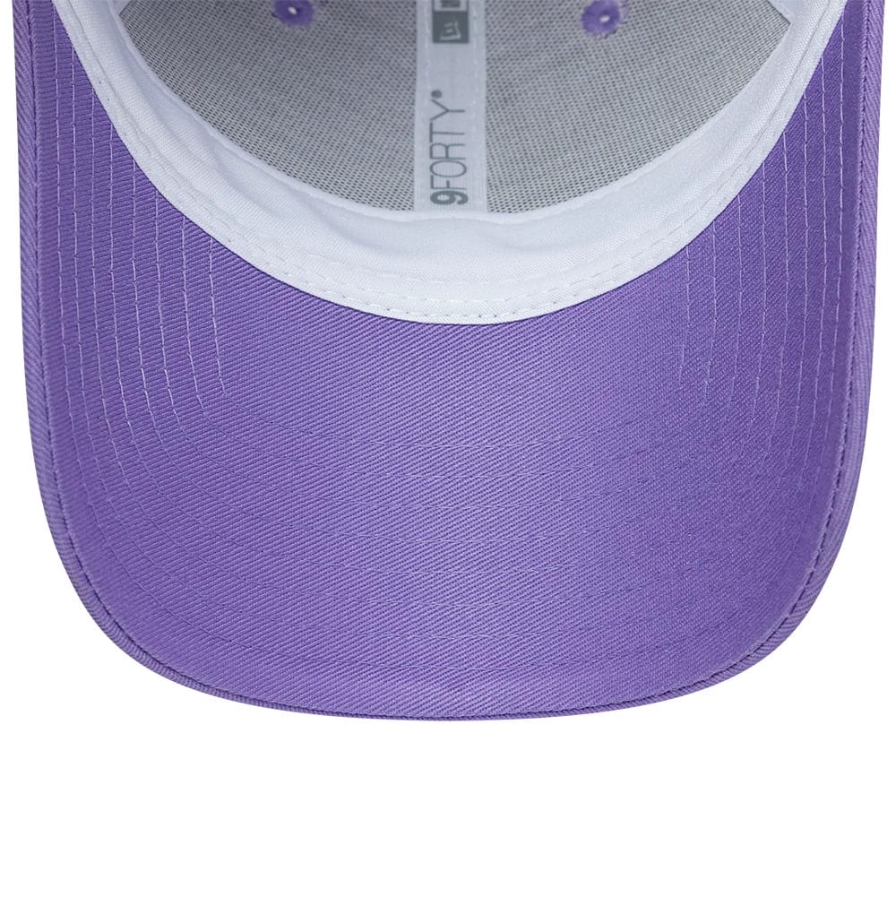 Pictured is this Womens Lacoste X New Era 9FORTY cap in purple. 7