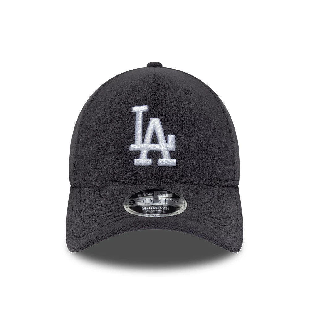 Pictured is this MLB Fleece LA Dodgers 9FORTY M-Crown cap in charcoal. 2